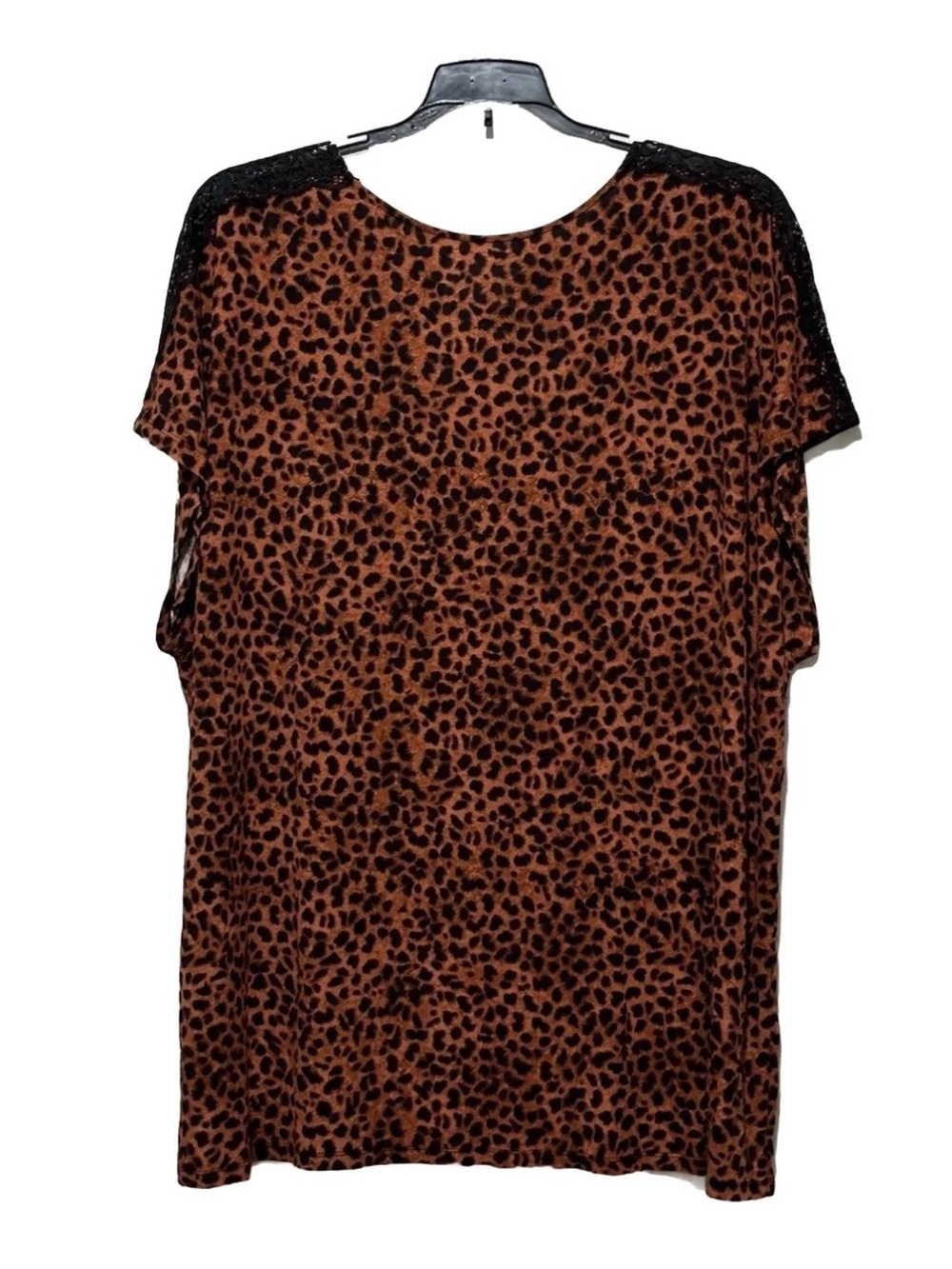 Torrid Super Soft Knits Cheetah Print Tunic w/ Lace Sleeves - Picture 2 of 5